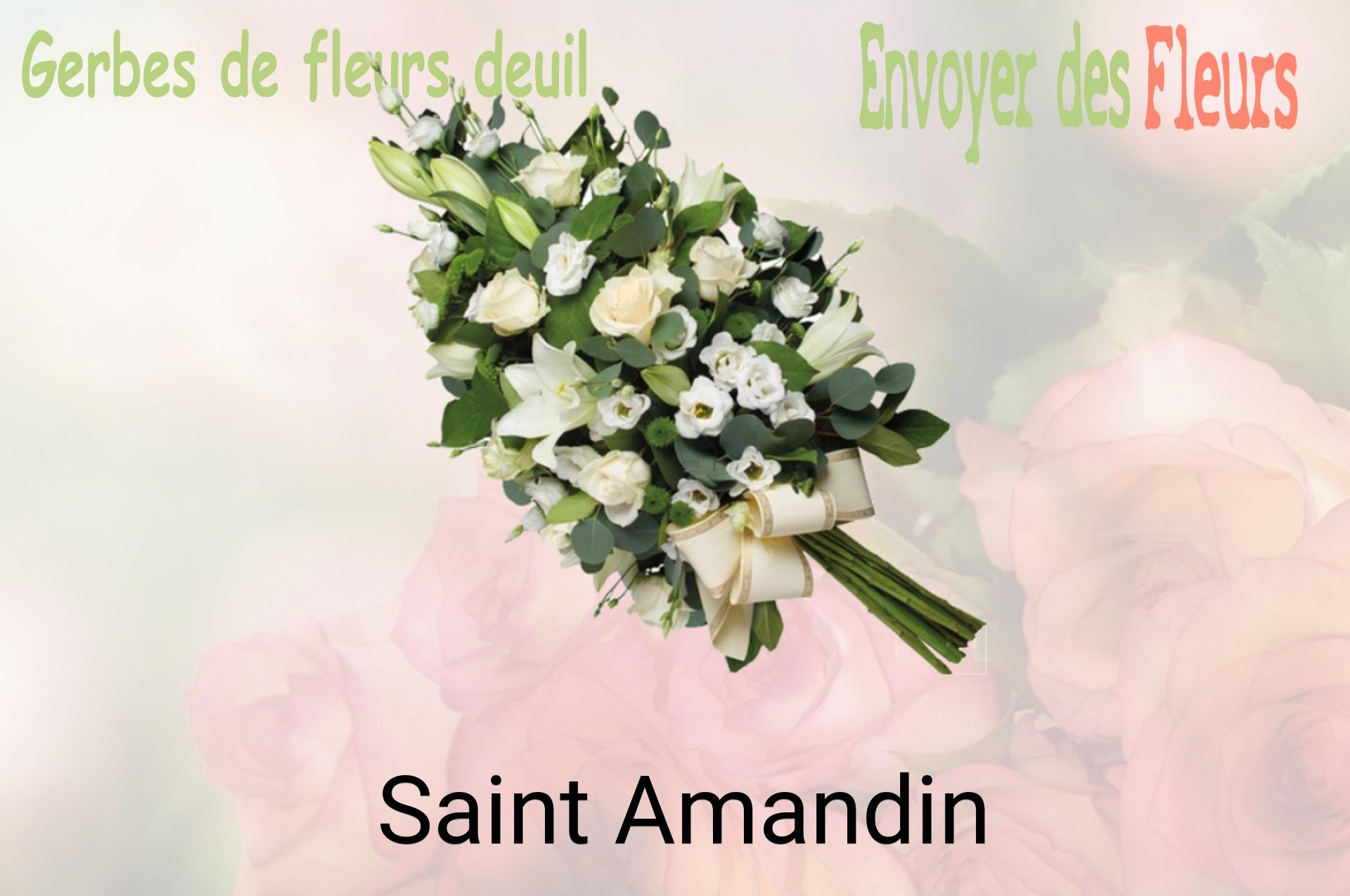Gerbe de fleurs de deuil livrée à Saint-Amandin